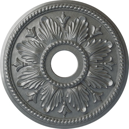 Ekena Millwork Edinburgh Ceiling Medallion (Fits Canopies up to 5 1/8"), 18 1/8"OD x 3 1/2"ID x 2 3/4"P, Platinum CM18ED1PLS